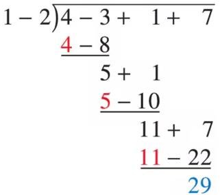 Synthetic division example