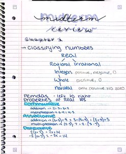 Classification of numbers and properties of real numbers