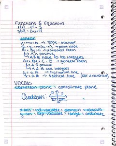 Function notation, linear functions, and coordinate plane