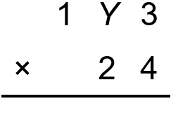 multiplication problem with variable Y