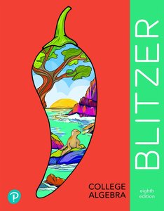 College Algebra textbook cover (Blitzer, 8th Edition)
