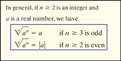 General rule for nth roots