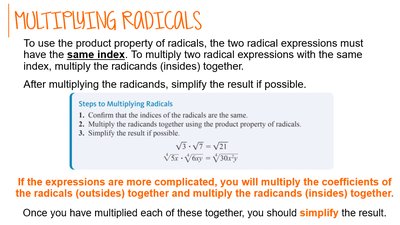 Multiplying radicals example