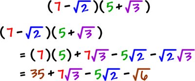 FOIL with radicals example
