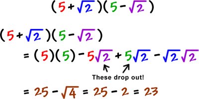 Difference of squares with radicals