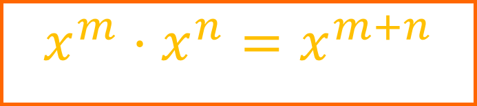 Product rule for exponents