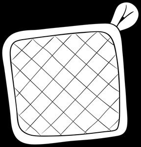 Square potholder illustration