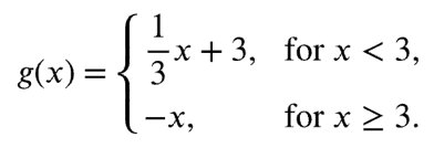 Piecewise function definition