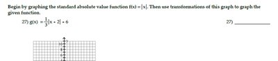 Graph for absolute value transformation