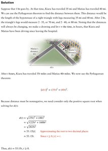 Car distance application with diagram and solution