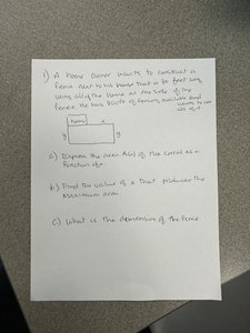 Fence diagram with labeled sides x and y
