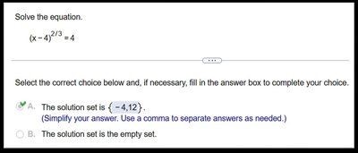 Equation with rational exponents