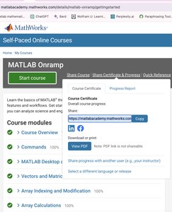 Matlab progress link page
