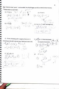 Factoring trinomials and identifying prime polynomials