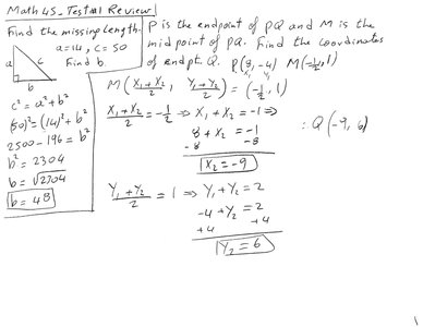 Solving for missing side in a right triangle using the Pythagorean Theorem
