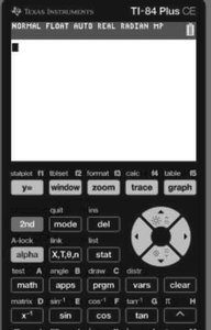 TI-84 calculator matrix entry screen