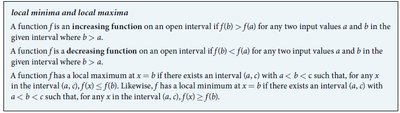 Graph showing increasing, decreasing, and constant intervals
