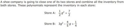 Polynomial addition for inventory
