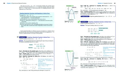 Graphs of quadratic functions in standard and vertex form
