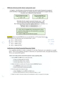 Comparison of exponential growth and decay
