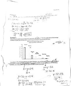 Bar graph used in a word problem