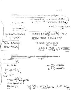 Solving a rectangle perimeter word problem