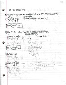 Factoring polynomials and solving quadratic equations