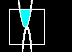 Graph of system y ≥ x^2 + 2x + 1 and y < -x/2