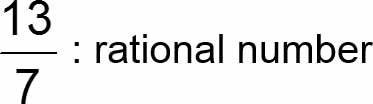 Classification of 13/7 as a rational number