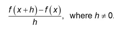Difference quotient formula