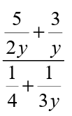 Complex fraction example 1