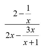 Complex fraction example 2