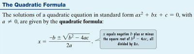 Quadratic formula