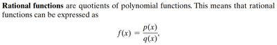 Definition of rational functions