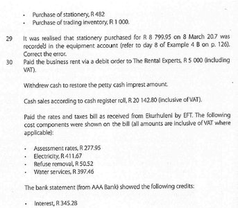 Sample Transaction List 6