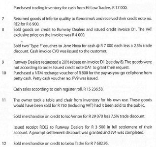 Sample Transaction List 2