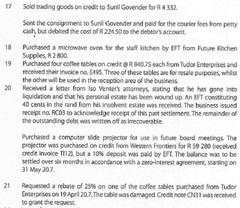 Sample Transaction List 4