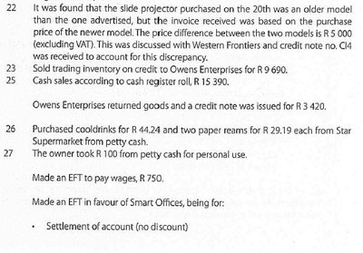 Sample Transaction List 5