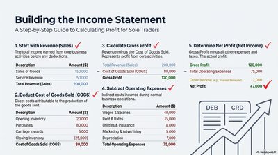 Step-by-step guide to building the income statement