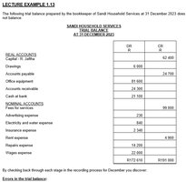 Trial balance errors and corrections