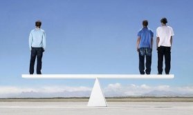 Balance sheet equation visualized as a balance