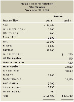 Sample trial balance