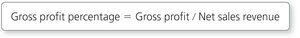 Gross profit percentage formula