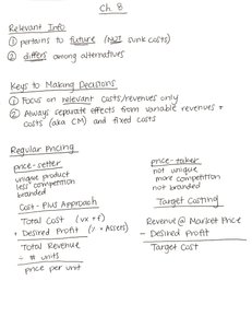 Relevant cost decisions: special orders, discontinue, outsourcing, constraints