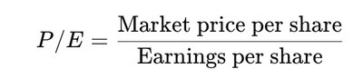 P/E Ratio Formula