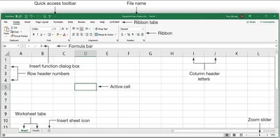 Home Screen of Microsoft Excel