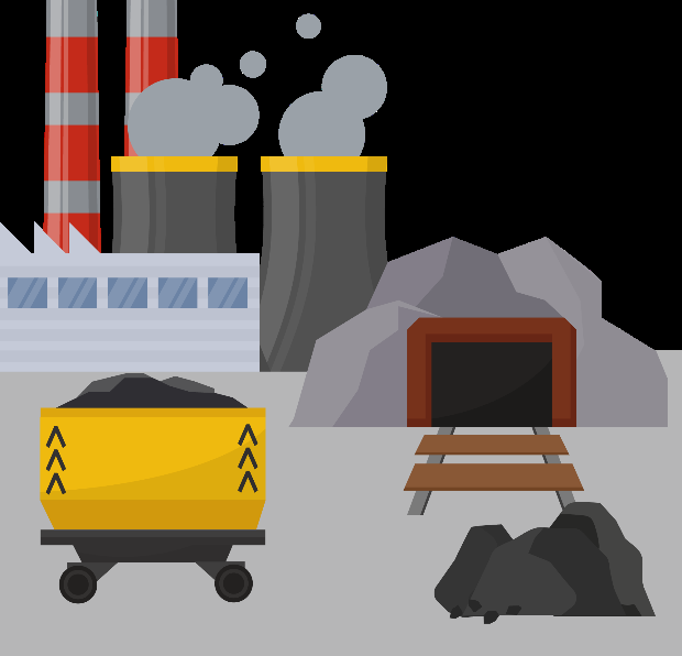 Mining industry illustration