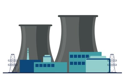 Nuclear power plant illustration