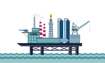 Oil and gas industry illustration