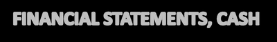 Financial Statements, Cash title